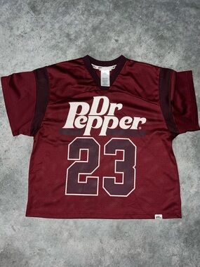Dr Pepper Maroon '23' Mesh Jersey oversized